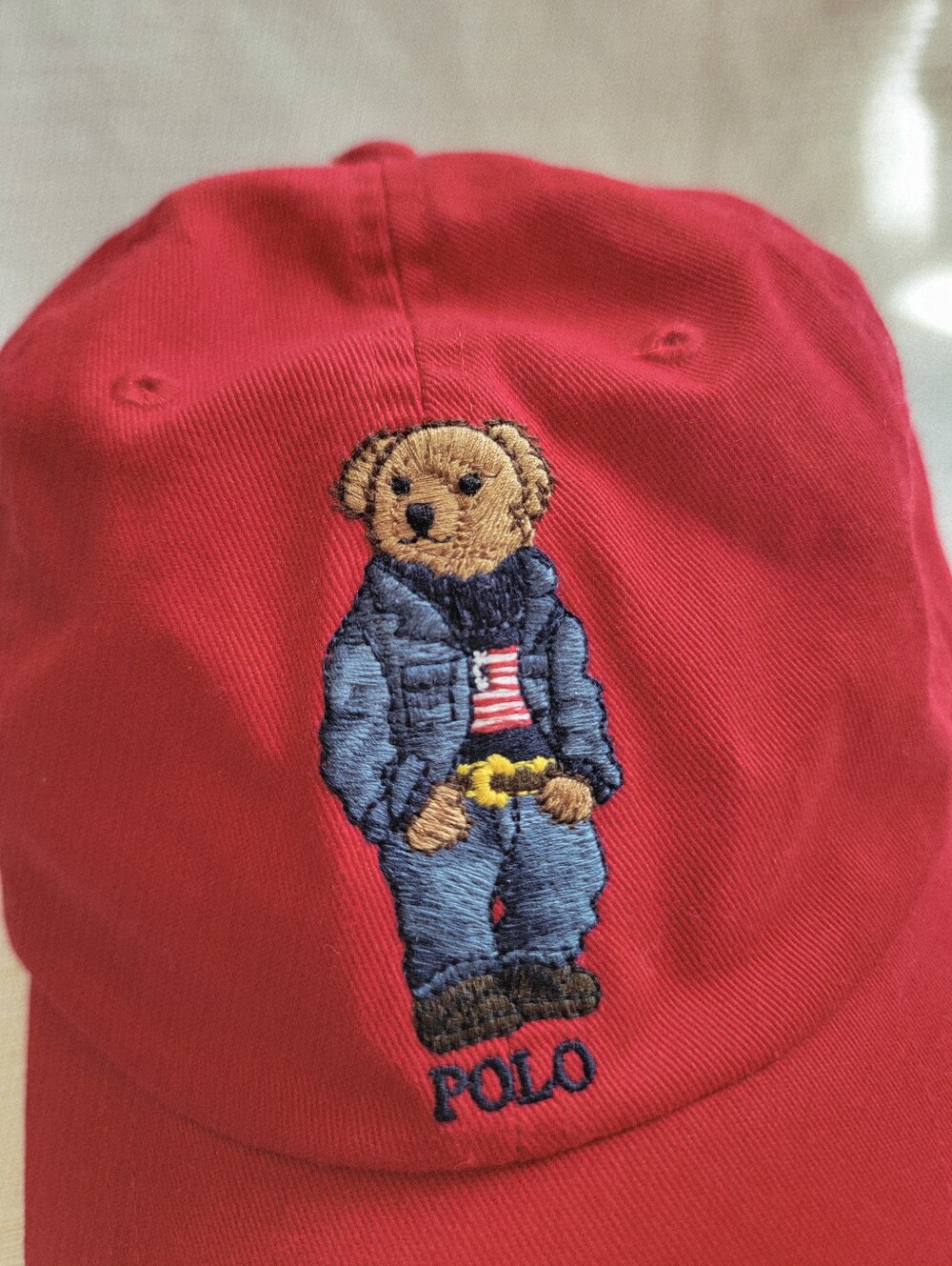 NWT Polo Ralph Lauren Polo Bear Cap Hat Red OS - Picture 2 of 6